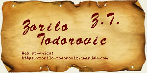 Zorilo Todorović vizit kartica
